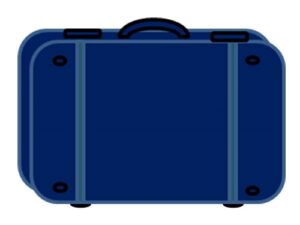 чемодан синий